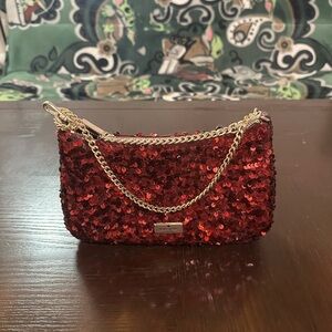 Kate Spade Red Sequin Chain Bag